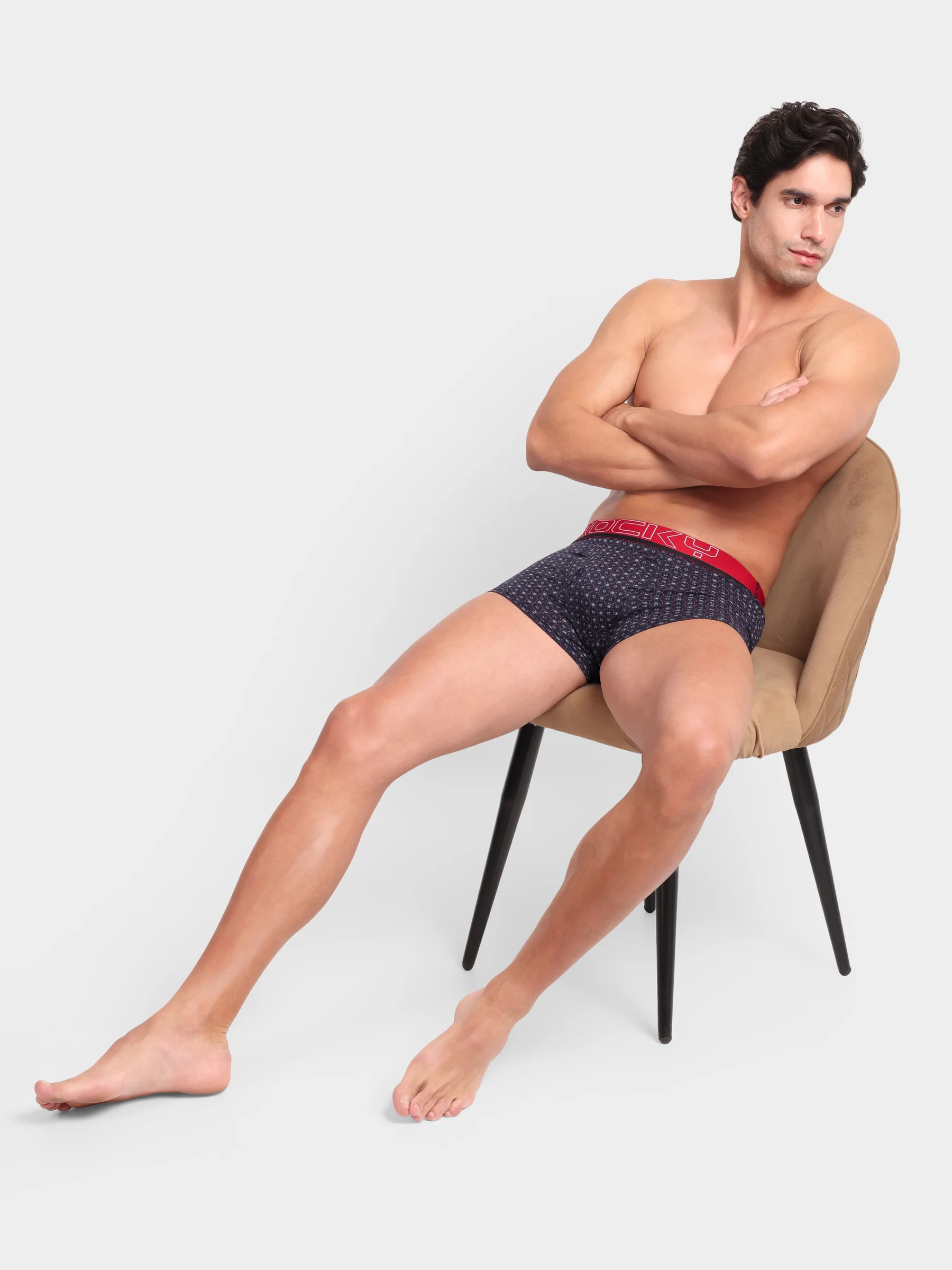 RANJIT Rocky Polo Printed Semi Long Trunk - Top Elastic - Image 6